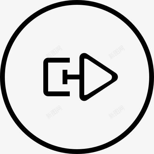 右箭头轮廓圆形按钮图标png_新图网 https://ixintu.com 右 圆形 按钮 界面 符号 箭头 薄的圆形轮廓