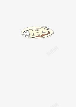 卡通肠粉可爱卡通美食肠粉手绘装饰图案高清图片
