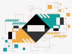 简约几何花纹矢量图素材
