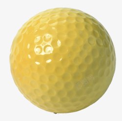 黄色实物高尔夫球素材