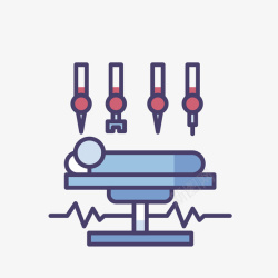 医疗手术自动设备标图矢量图图标图标