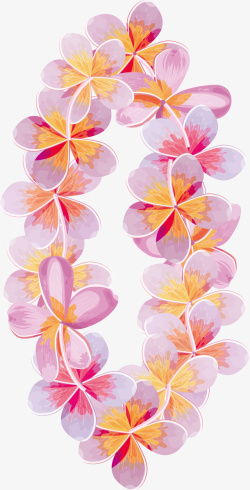 层叠花瓣紫色花环矢量图高清图片