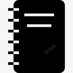 填充固体笔记本黑色固体符号图标高清图片