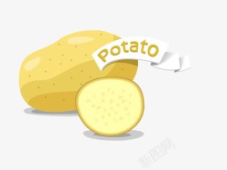 土豆卡通矢量图素材