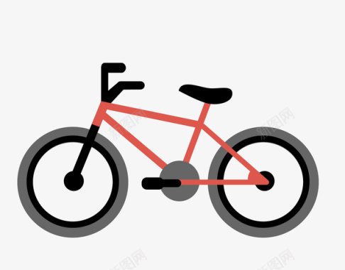 交通工具自行车扁平化图标图标