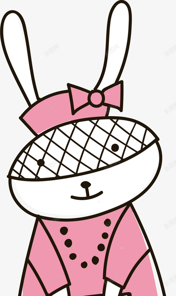 可爱兔子矢量图ai免抠素材_新图网 https://ixintu.com 兔子 可爱 彩色 手绘的 时尚 漫画 矢量的 简单 矢量图