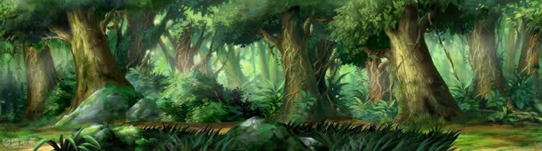 绿色树林游戏截图背景
