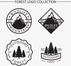 树林logo手绘logo矢量图图标高清图片