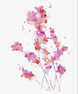 中国风粉色花朵矢量图素材