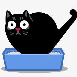 懒猫萌猫黑猫图标png_新图网 https://ixintu.com 图标 懒猫 黑猫