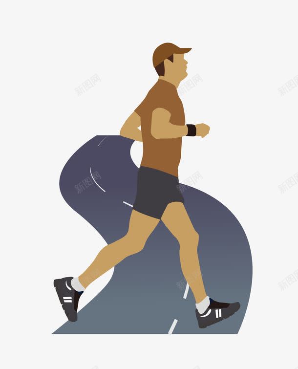 运动项目长跑png免抠素材_新图网 https://ixintu.com 卡通图案 跑步的人 运动人物 运动跑道 长跑