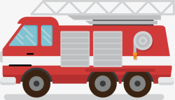 车类红色消防车矢量图高清图片