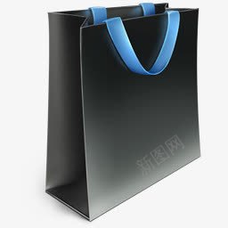 黑色手提袋购物袋png免抠素材_新图网 https://ixintu.com 手提袋 购物 黑色
