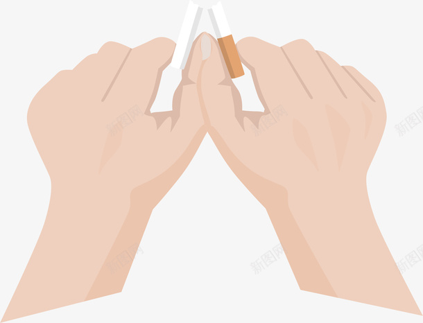 立体掰断香烟的手掌png免抠素材_新图网 https://ixintu.com 5月31日 nosmoking 世界无烟日 健康 戒烟 掰断香烟 禁止吸烟 立体手掌