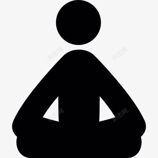 冥想瑜伽姿势图标png_新图网 https://ixintu.com 人 坐 瑜伽 运动 锻炼