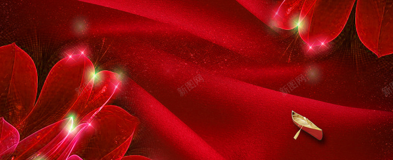 开业仪式大气红色花瓣背景背景