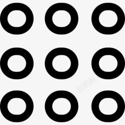 关键界面圆形轮廓的九个按钮图标高清图片