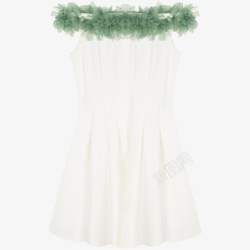 白色纺纱裙子素材
