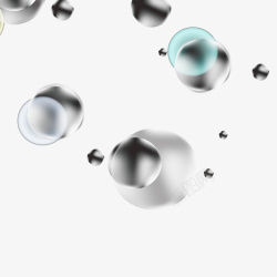 聚集的透明水泡泡素材