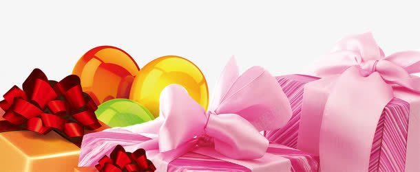 粉色礼盒装饰图案png免抠素材_新图网 https://ixintu.com 礼盒 粉色礼盒 红色气球 红色花朵 黄色气球
