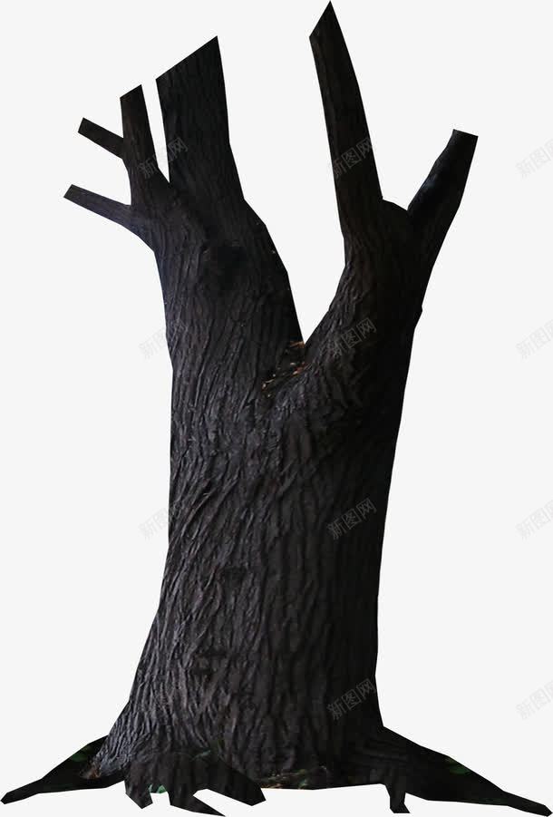 黑色树干png免抠素材_新图网 https://ixintu.com 万圣节素材 枯树 黑色树