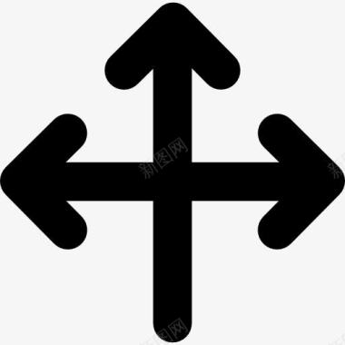 指向三个方向的箭头组图标图标