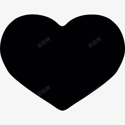 大黑的心图标png_新图网 https://ixintu.com 可爱的 形状 心 浪漫 浪漫的 轮廓