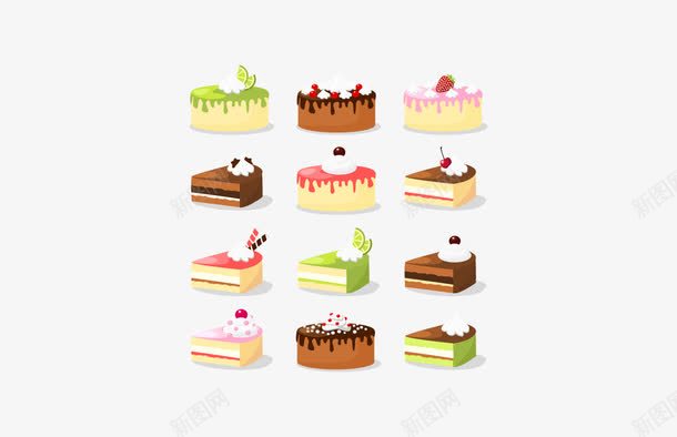 蛋糕png免抠素材_新图网 https://ixintu.com 小蛋糕 巧克力蛋糕 抹茶蛋糕