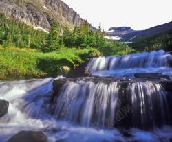 西雅图景区北瀑布国家公园风景图高清图片