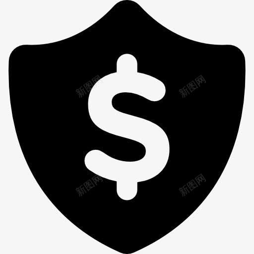 美元符号屏蔽图标png_新图网 https://ixintu.com 保护 盾 经营 美元符号 金融 金融业务