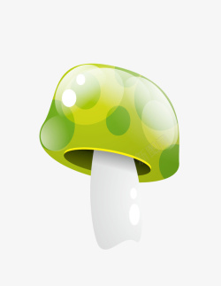 绿色蘑菇矢量图素材