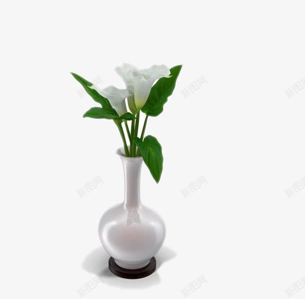 花瓶里的鲜花png免抠素材_新图网 https://ixintu.com 白色花朵 白花瓶 装饰 鲜花