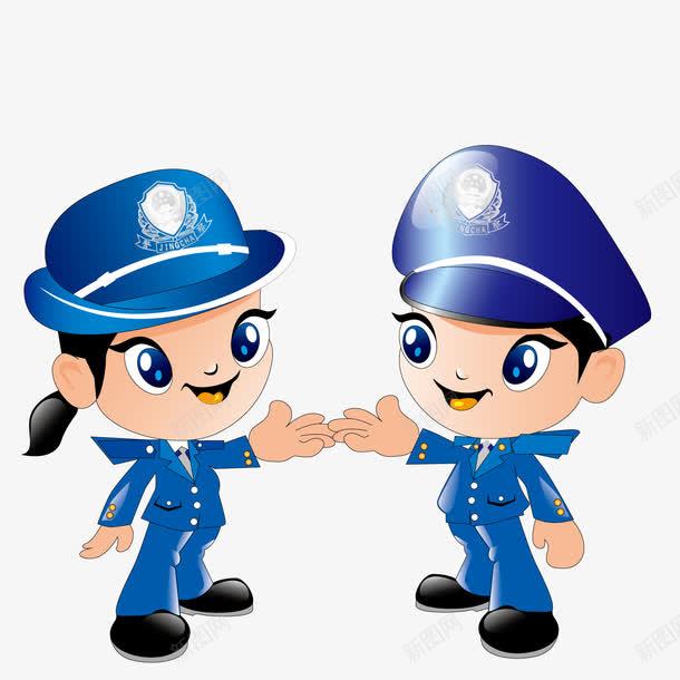 伸手的警察矢量图ai免抠素材_新图网 https://ixintu.com 伸手 卡通 警察 矢量图