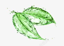 绿色液体叶子素材