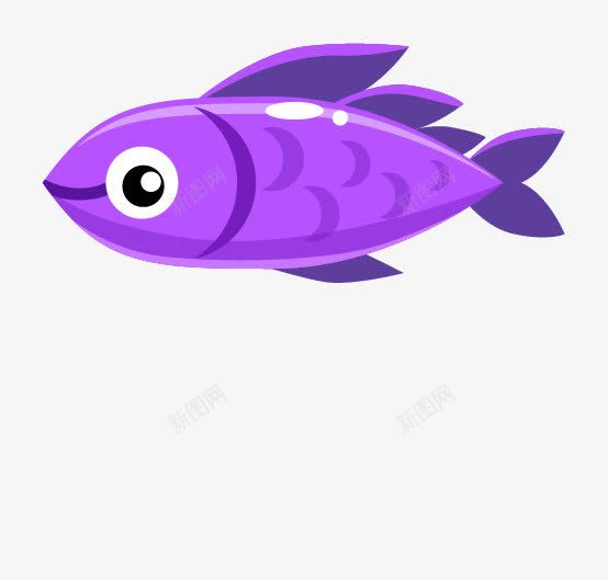 紫色小鱼png免抠素材_新图网 https://ixintu.com png图形 png装饰 卡通 小鱼 手绘 装饰