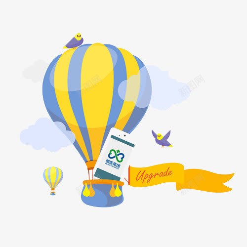 创意卡通热气球png免抠素材_新图网 https://ixintu.com 卡通 扁平 手绘 热气球