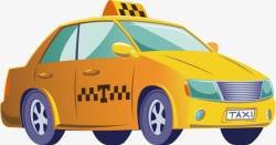 黄色的士顶灯黄色出租车矢量图高清图片
