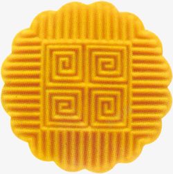 回字形黄色月饼中秋素材