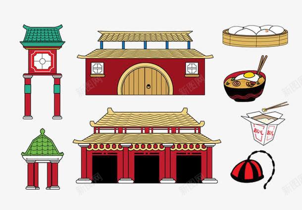 对称中国古典建筑png免抠素材_新图网 https://ixintu.com 中国 古典 对称 建筑