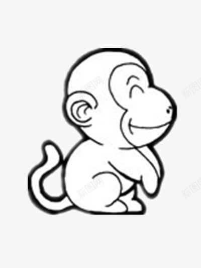 作揖的小猴png免抠素材_新图网 https://ixintu.com 动物 可爱 微笑 素材