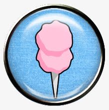 冰淇淋蓝色圆形按钮素材