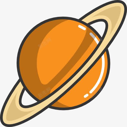 萨图恩图标png_新图网 https://ixintu.com 九大行星 卡通土星 土星 地球 天文学 太阳系 杂 科学
