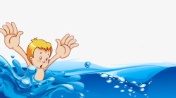 溺水的人卡通小人海中溺水高清图片