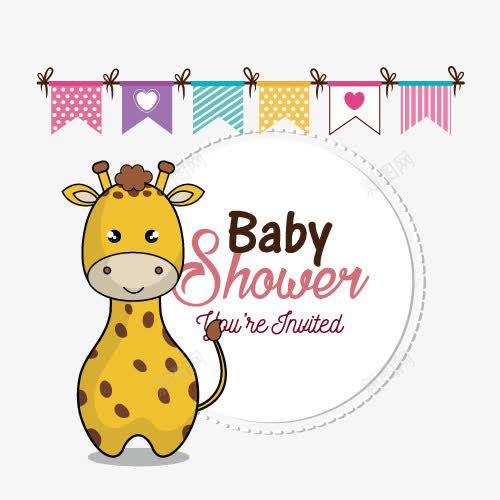 可爱小鹿baby标签png免抠素材_新图网 https://ixintu.com baby shower 小鹿