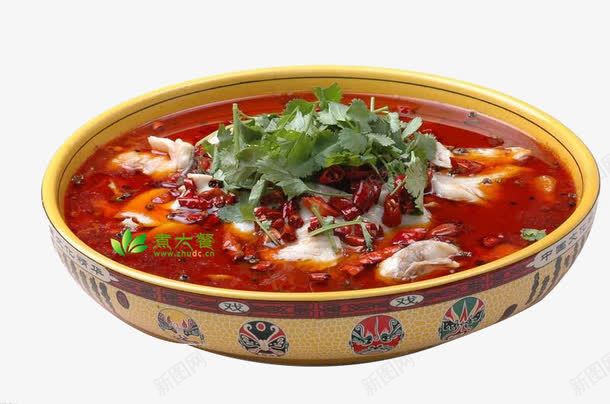 香菜水煮鱼png免抠素材_新图网 https://ixintu.com 产品实物 水煮鱼 鱼招牌 麻辣