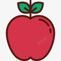 有机水果干苹果图标高清图片