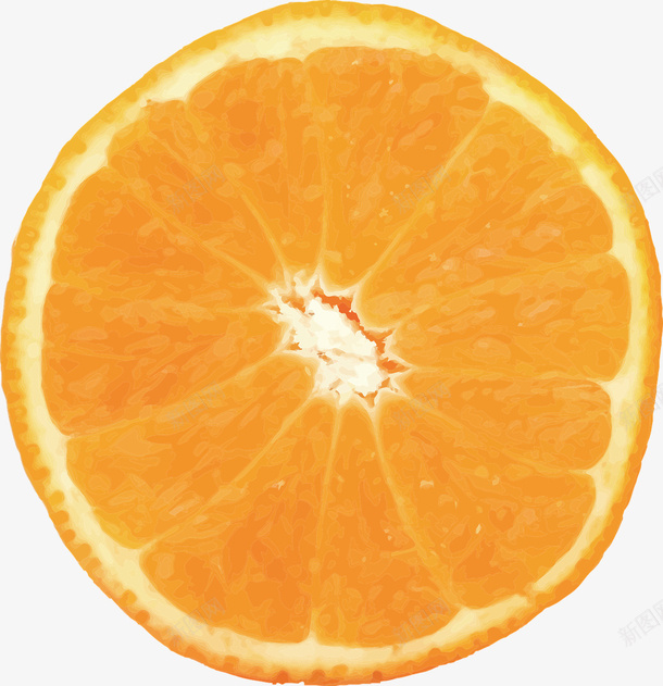 切开的橙子png免抠素材_新图网 https://ixintu.com 果肉 橙子 橙色 水果