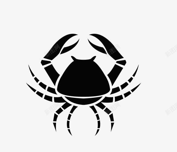 巨蟹座png免抠素材_新图网 https://ixintu.com 十二星座 手绘 蝎子 设计 黑色