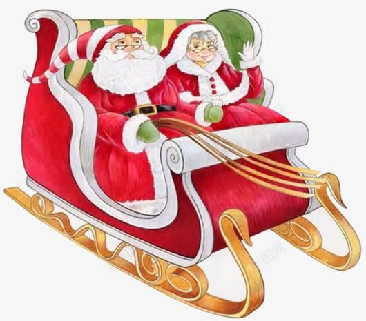 卡通圣诞老人雪橇送礼物png免抠素材_新图网 https://ixintu.com 卡通手绘 圣诞 圣诞素材 圣诞老人 雪橇