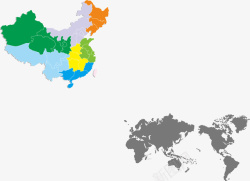 彩色世界中国版中国与世界高清图片